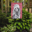 White Standard Poodle Hearts and Love Garden Flag – Decorative Outdoor Yard Flag SC9703GF