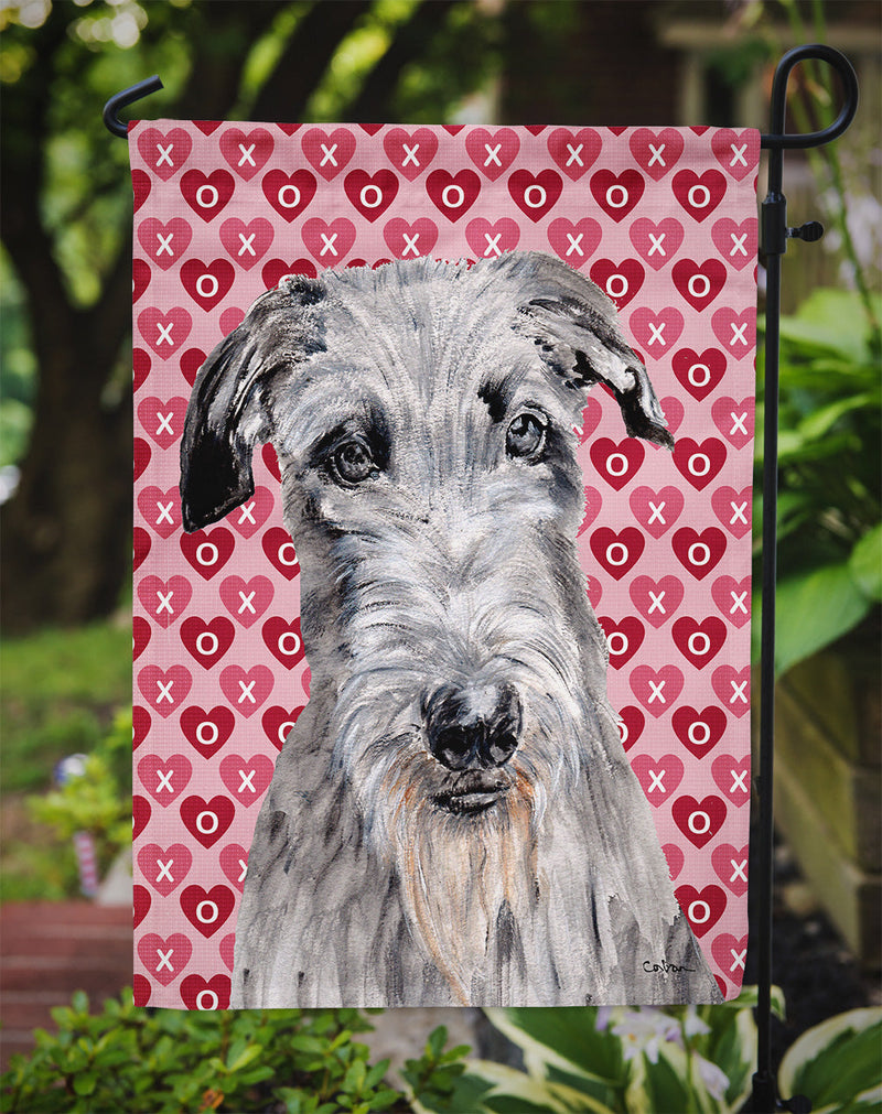 Scottish Deerhound Hearts and Love Garden Flag - Outdoor Decorative Yard Flag SC9706GF