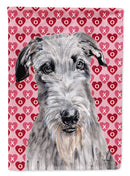 Scottish Deerhound Hearts and Love Garden Flag - Outdoor Decorative Yard Flag SC9706GF