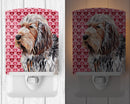 Otterhound Hearts and Love Ceramic Night Light Compact, UL-Certified, Ideal for Bedroom, Bathroom, Nursery, Hallway, Kitchen, 6x4x3, Multicolor