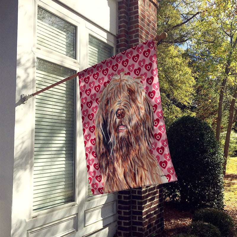 Otterhound Hearts and Love Flag Canvas House Size SC9709CHF