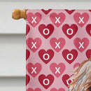 Otterhound Hearts and Love Flag Canvas House Size SC9709CHF