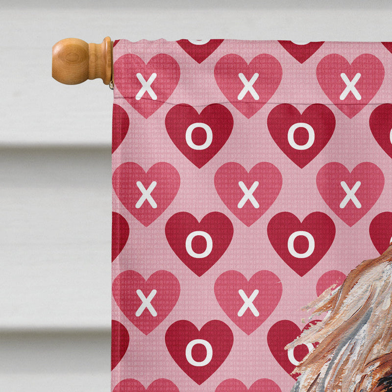 Otterhound Hearts and Love Flag Canvas House Size SC9709CHF