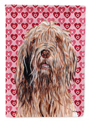 Otterhound Hearts and Love Flag Canvas House Size SC9709CHF
