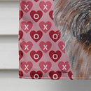 Norwich Terrier Hearts and Love Flag Canvas House Size SC9710CHF