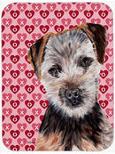 Norfolk Terrier Puppy Hearts and Love Glass Cutting Boards – Durable, Decorative Kitchen Art Large Size SC9711LCB