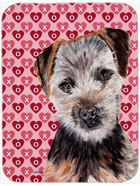 Norfolk Terrier Puppy Hearts and Love Glass Cutting Boards – Durable, Decorative Kitchen Art Large Size SC9711LCB
