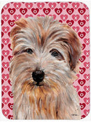Norfolk Terrier Hearts and Love Glass Cutting Boards – Durable, Decorative Kitchen Art Large Size SC9712LCB