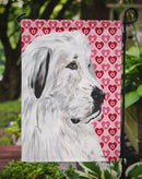 Great Pyrenees Hearts and Love Garden Flag – Decorative Outdoor Yard Flag SC9714GF