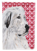 Great Pyrenees Hearts and Love Garden Flag – Decorative Outdoor Yard Flag SC9714GF