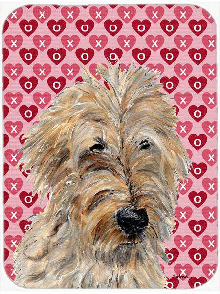 Golden Doodle 2 Hearts and Love Glass Cutting Boards – Durable, Decorative Kitchen Art Large Size SC9715LCB