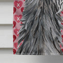 Scottish Deerhound Hearts and Love House Flag 28x40 Porch Sleeve Pole Decorative Outside Yard Banner Artwork Wall Hanging, Polyester