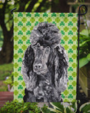 Black Standard Poodle Lucky Shamrock St. Patrick's Day Garden Flag - Outdoor Decorative Yard Flag SC9722GF