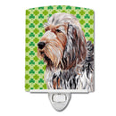 Otterhound Lucky Shamrock St. Patrick's Day Ceramic Night Light Compact, UL-Certified, Ideal for Bedroom, Bathroom, Nursery, Hallway, Kitchen, 6x4x3, Multicolor