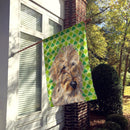 Golden Doodle 2 Lucky Shamrock St. Patrick's Day House Flag 28x40 Porch Sleeve Pole Decorative Outside Yard Banner Artwork Wall Hanging, Polyester