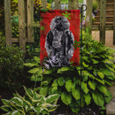 Black Standard Poodle Red Snowflakes Holiday Garden Flag – Decorative Outdoor Yard Flag SC9746GF