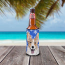 Cardigan Corgi Winter Snowflakes Slim Can Hugger , Insulated Foam Hugger for 12 oz Slim Cans, Beer Bottles & Water Bottles, Printed in USA
