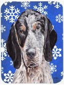 Blue Tick Coonhound Winter Snowflakes Glass Cutting Boards – Durable, Decorative Kitchen Art Large Size SC9769LCB