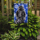Black Standard Poodle Winter Snowflakes Garden Flag – Decorative Outdoor Yard Flag SC9770GF