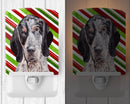 Blue Tick Coonhound Candy Cane Christmas Ceramic Night Light Compact, UL-Certified, Ideal for Bedroom, Bathroom, Nursery, Hallway, Kitchen, 6x4x3, Multicolor