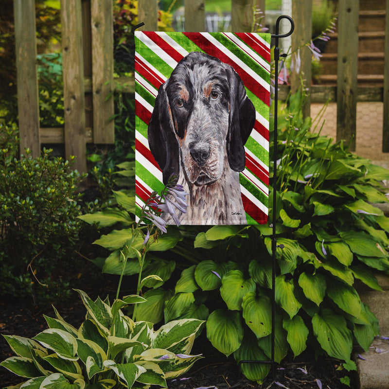Blue Tick Coonhound Candy Cane Christmas Garden Flag - Outdoor Decorative Yard Flag SC9793GF