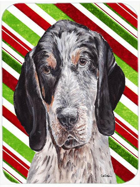Blue Tick Coonhound Candy Cane Christmas Glass Cutting Boards – Durable, Decorative Kitchen Art Large Size SC9793LCB