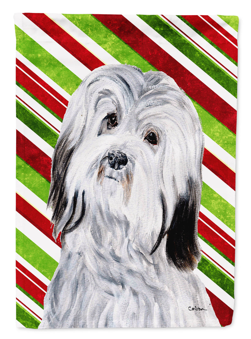 Havanese Candy Cane Christmas Flag Garden Size SC9809GF