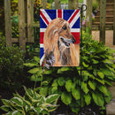 Afghan Hound with English Union Jack British Flag Garden Flag - Outdoor Decorative Yard Flag