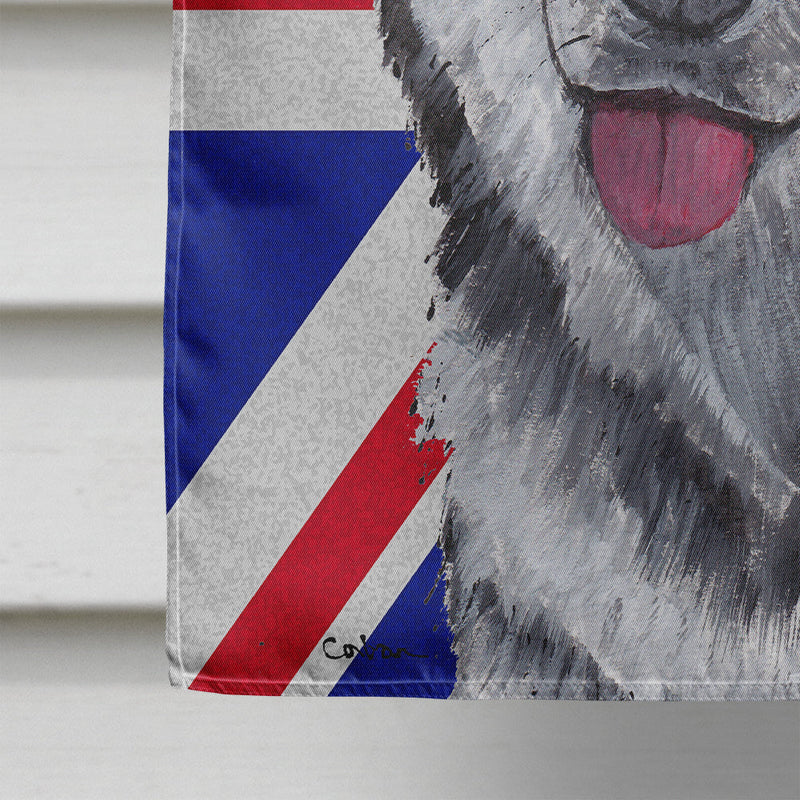 Alaskan Malamute with English Union Jack British Flag Flag Canvas House Size SC9815CHF