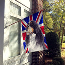 Welsh Springer Spaniel with English Union Jack British Flag House Flag 28x40 Porch Sleeve Pole Decorative Outside Yard Banner Artwork Wall Hanging, Polyester