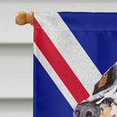 Welsh Springer Spaniel with English Union Jack British Flag House Flag 28x40 Porch Sleeve Pole Decorative Outside Yard Banner Artwork Wall Hanging, Polyester