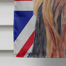 Yorkie with English Union Jack British Flag House Flag 28x40 Porch Sleeve Pole Decorative Outside Yard Banner Artwork Wall Hanging, Polyester