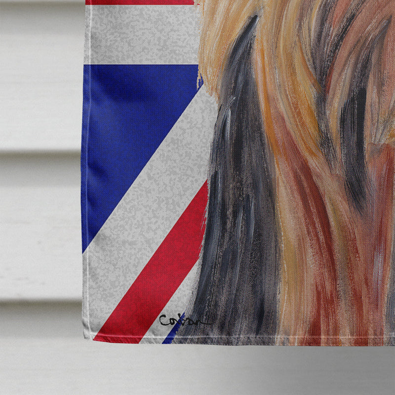 Yorkie with English Union Jack British Flag Flag Canvas House Size SC9822CHF