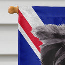 Border Collie with English Union Jack British Flag Flag Canvas House Size SC9824CHF