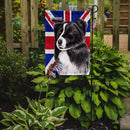 Border Collie with English Union Jack British Flag Garden Flag – Decorative Outdoor Yard Flag SC9824GF