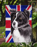 Border Collie with English Union Jack British Flag Garden Flag – Decorative Outdoor Yard Flag SC9824GF