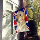 Labrador with English Union Jack British Flag House Flag 28x40 Porch Sleeve Pole Decorative Outside Yard Banner Artwork Wall Hanging, Polyester