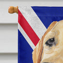 Labrador with English Union Jack British Flag House Flag 28x40 Porch Sleeve Pole Decorative Outside Yard Banner Artwork Wall Hanging, Polyester