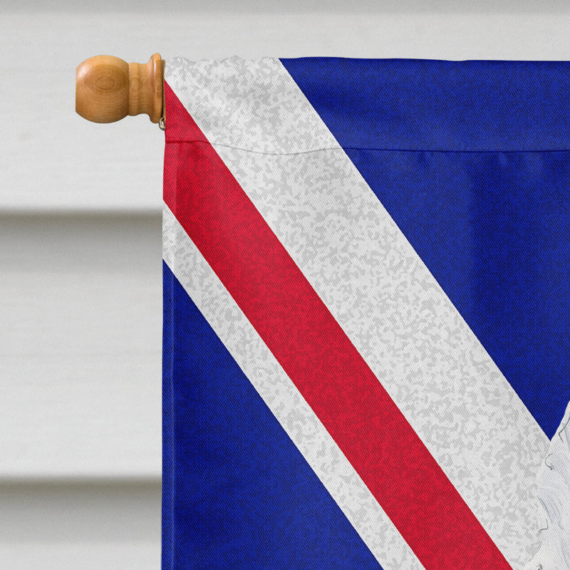 American Eskimo with English Union Jack British Flag Flag Canvas House Size SC9836CHF
