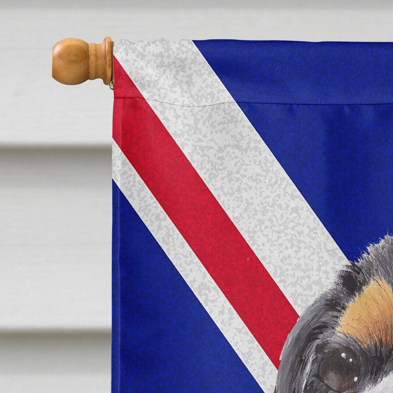 Cavalier Spaniel with English Union Jack British Flag Flag Canvas House Size SC9848CHF