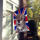 Border Terrier with Engish Union Jack British Flag Flag Canvas House Size SC9865CHF