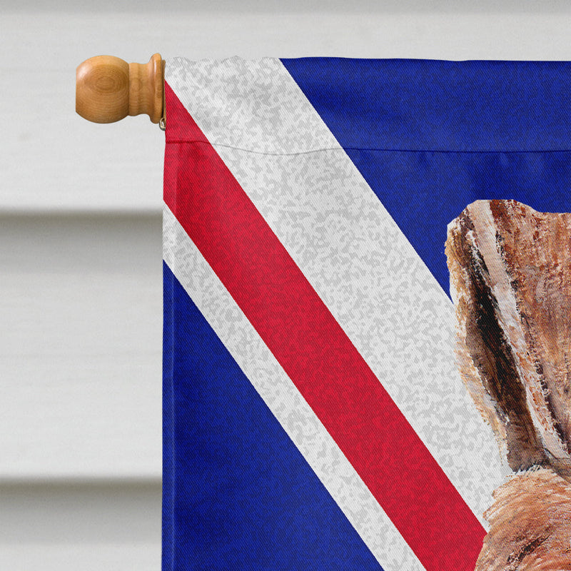 Wire Fox Terrier with English Union Jack British Flag Flag Canvas House Size SC9887CHF