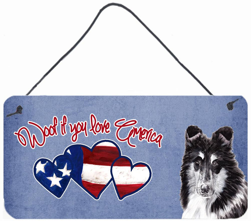 Woof if you love America Collie Wall or Door Hanging Prints SC9902DS612