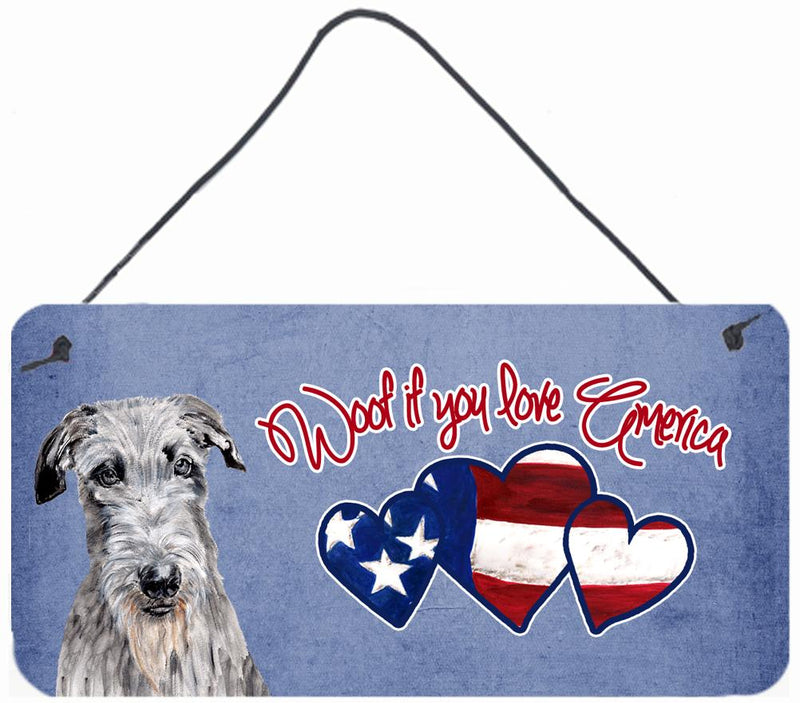 Woof if you love America Scottish Deerhound Wall or Door Hanging Prints