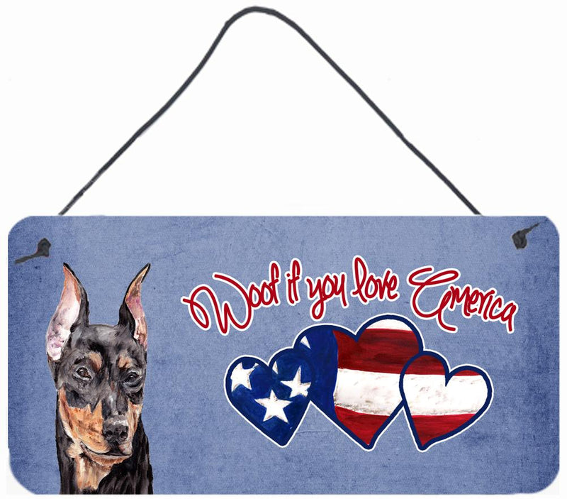 Woof if you love America German Pinscher Wall or Door Hanging Prints SC9916DS612