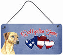 Woof if you love America Rhodesian Ridgeback Wall or Door Hanging Prints