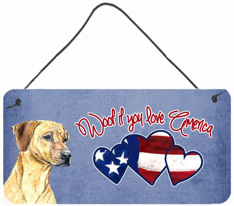 Woof if you love America Rhodesian Ridgeback Wall or Door Hanging Prints