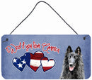 Woof if you love America Belgian Sheepdog Wall or Door Hanging Prints