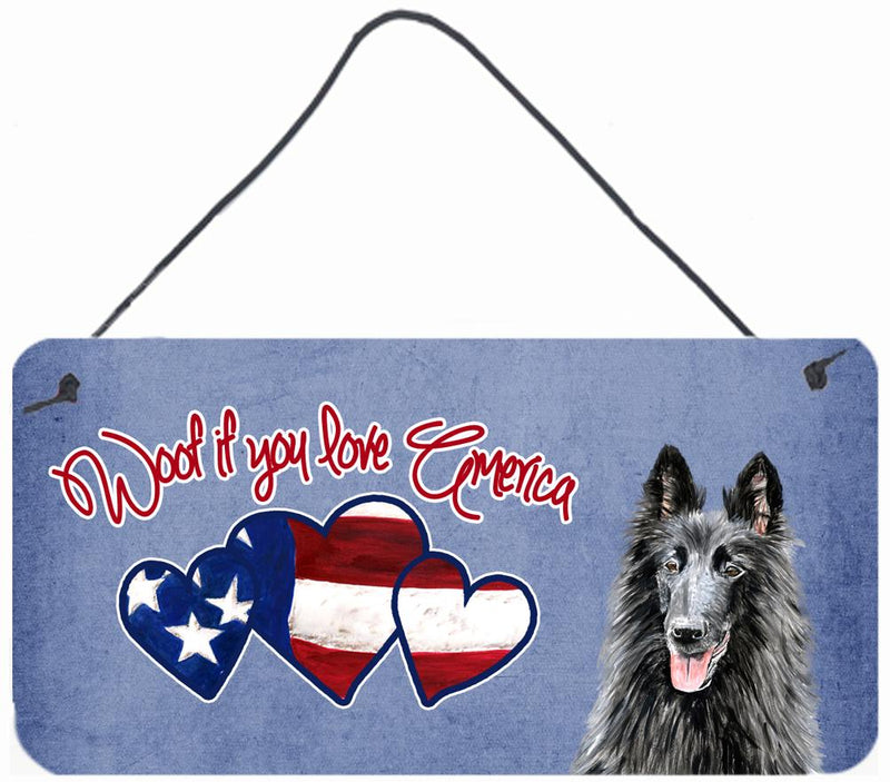 Woof if you love America Belgian Sheepdog Wall or Door Hanging Prints