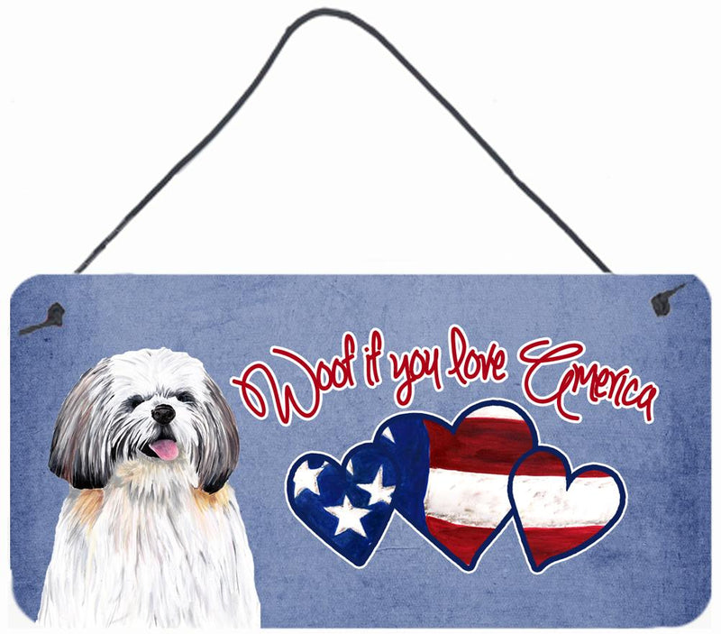 Woof if you love America Shih Tzu Wall or Door Hanging Prints SC9946DS612